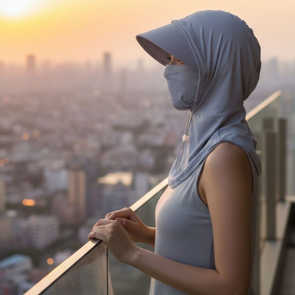 Mũ Che Nắng Vành Rộng Bằng Lụa FEDAOG - Khô Nhanh, Chống Tia UV, Thoáng Khí & Có Khăn Choàng