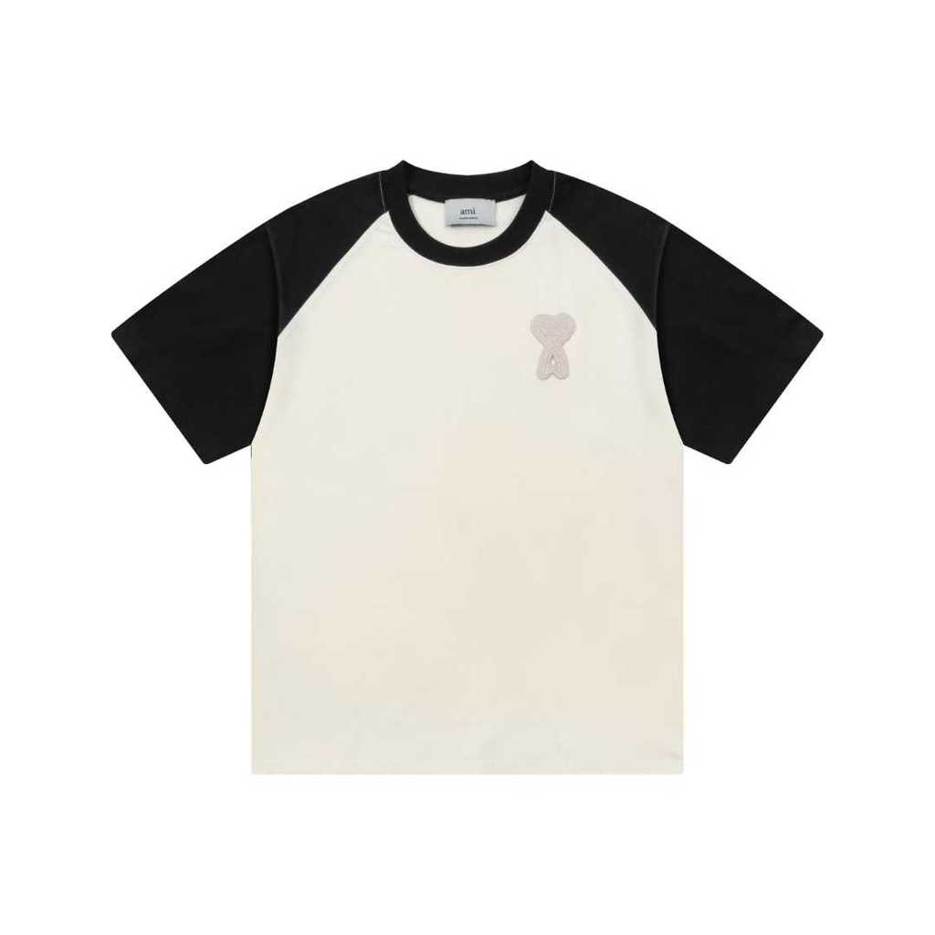 Áo Thun Raglan Xuân Hè Cotton Móc In Hình Trái Tim