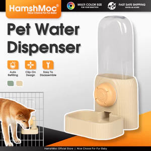 HamshMoc Pet Water Dispenser Thiết kế gắn lồng Các bộ phận có thể tháo rời Hệ thống nạp lại tự động Chai trong suốt cho trong nhà