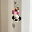 Mặt dây chuyền điện thoại mèo Kitty đen