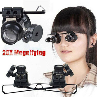 Đèn LED Kính lúp mắt Trang sức Kính lúp sửa chữa đồng hồ Loupe Thích hợp để đọc sách