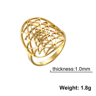 Vòng Sri Yantra Điều Chỉnh được từ thép không gỉ, biểu tượng thiền và bùa hộ mệnh cho người yêu Skyrm và Hindu