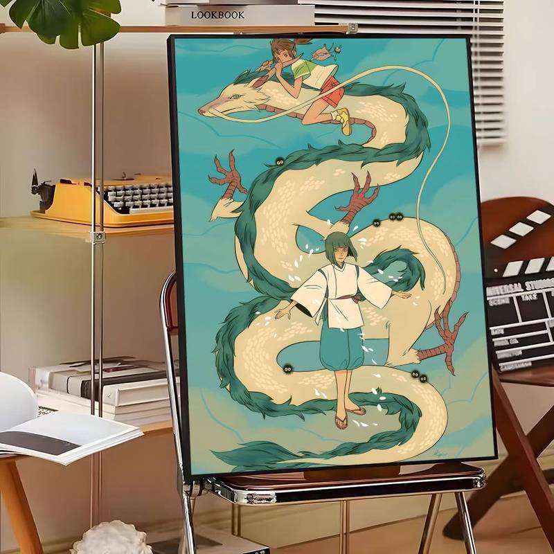 Spirited Away Anime HD Chống Thấm Nước Canvas Nghệ Thuật Poster Không Khung Thẩm Mỹ Trang Trí Tường Cho Nhà Phòng Ngủ Thanh