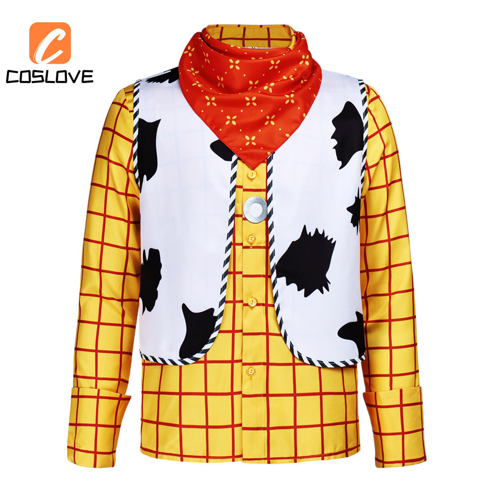 Bộ cosplay Woody từ phim đồ chơi - Full set gồm áo sơ mi và quần dài tay cho nam, phù hợp biểu diễn