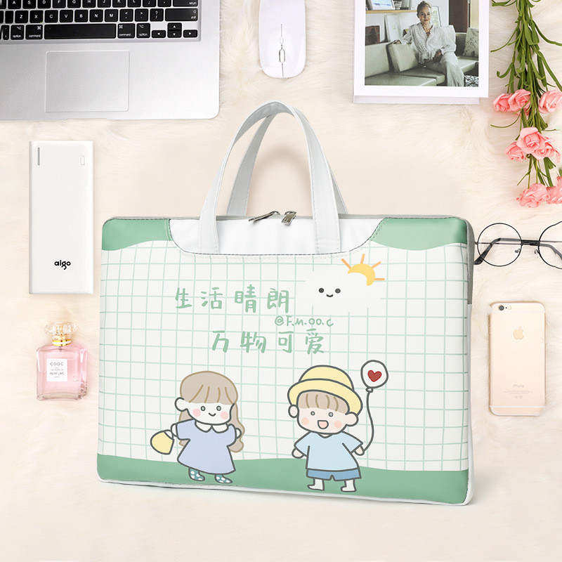 Túi đựng máy tính in hoạt hình dễ thương 44cm 47cm 52cm Túi lót máy tính bảng
