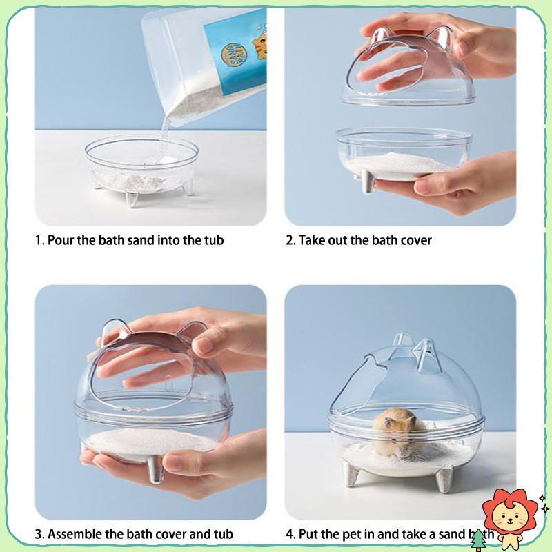 Phòng tắm cát thú cưng nhỏ Hamster, lồng dung tích lớn, ngăn bắn cát, trong suốt, dùng cho gia đình