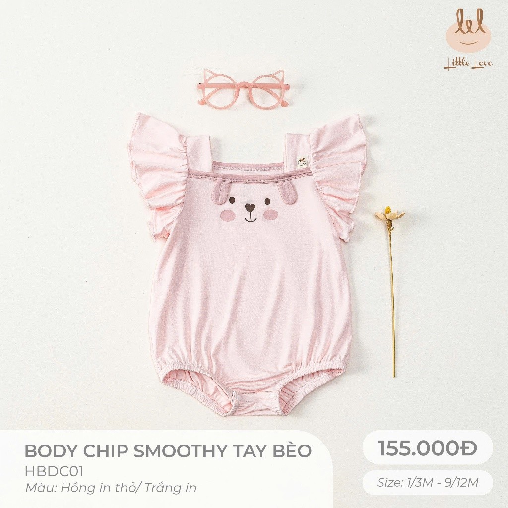 BODY VẢI SỢI TRE TAY BÈO [ SIÊU MỀM, MÁT, MỊN CO DÃN VÀ THẤM HÚT TỐT] SZ 1/3-9/12M (HBDC01)