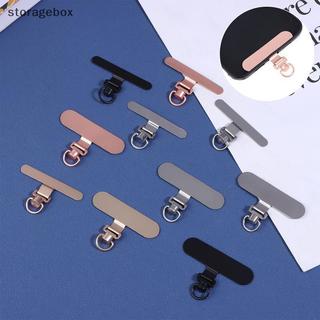 [Hộp lưu trữ] 1 Cái Dây buộc điện thoại bằng kim loại Miếng dán đệm Miếng dán dây điện thoại di động có thể tháo rời Kẹp thẻ Thẻ đa năng Chống mất Dây đeo điện thoại Bộ chuyển đổi Giá đỡ Đẹp