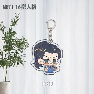 MBTI 16 Type Personality Cartoon keychain, accessory, handbag, backpack, keychain made of transparent acrylic WrightZ