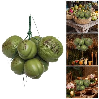 Ấm cúng Thực tế ABS Nhựa Dừa Bản sao Trái cây nhân tạo Hoàn hảo cho chụp ảnh Studio và các bữa tiệc theo chủ đề