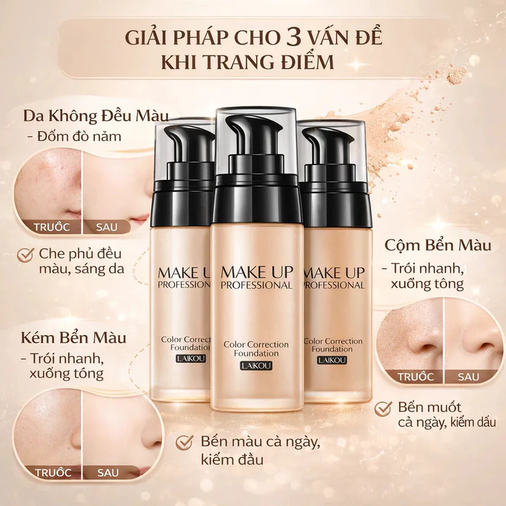 ⚡COD⚡Kem nền/che khuyết điểm/dưỡng ẩm Kem nền tự nhiên/Kem nền lâu trôi/Kem nền tự nhiên dưỡng ẩm và cấp nước