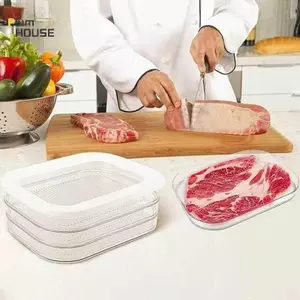 PlumHOUSE Hộp Đựng Thịt Cho Tủ Lạnh Staable Cắt Lạnh Hộp Bảo Quản Có Nắp Trong Suốt Cho Deli Thịt Thịt Bacon Phô Mai & Bữa Ăn Chuẩn Bị VN