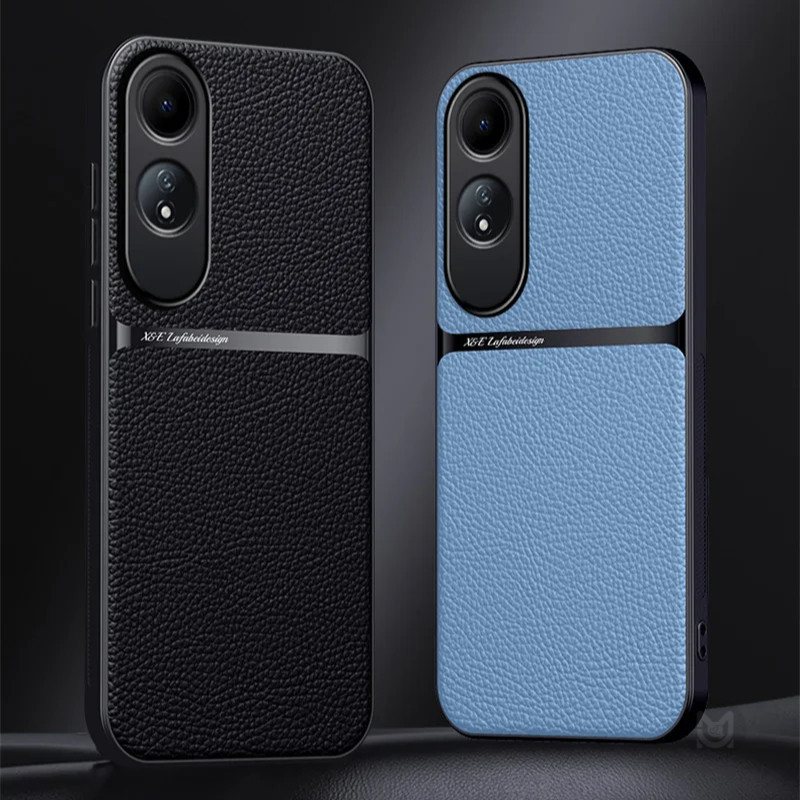 Ốp Lưng Cho OPPO A60 A79 A58 A78 A98 A5Pro Find X8 6 X5 Pro Reno 13F Da PU Vỏ Bảo Vệ Ống Kính Chống Sốc Từ Tính