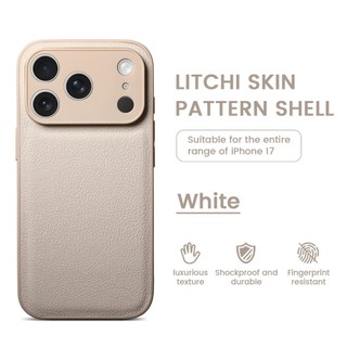 Ốp Điện Thoại Da Màu Tím vintage Cho IPhone 17 Pro Max 12 13 14 15 16 Pro Max Plus Vỏ Chống Sốc Có Vỏ Bảo Vệ Ống Kính