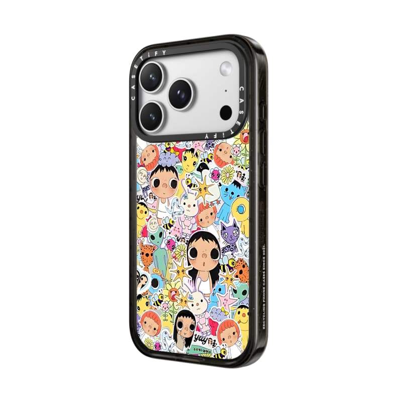 CASECASE X Yuy World Vỏ Điện Thoại Đen / Bầu Trời Xanh / Hồng Fizz Kẹo Bộ Sưu Tập Màu Sắc Trong Suốt Cứng Hút Từ Tính Tác Động Cho IPhone 13 14 15 16 17Pro Max Plus Có Hộp