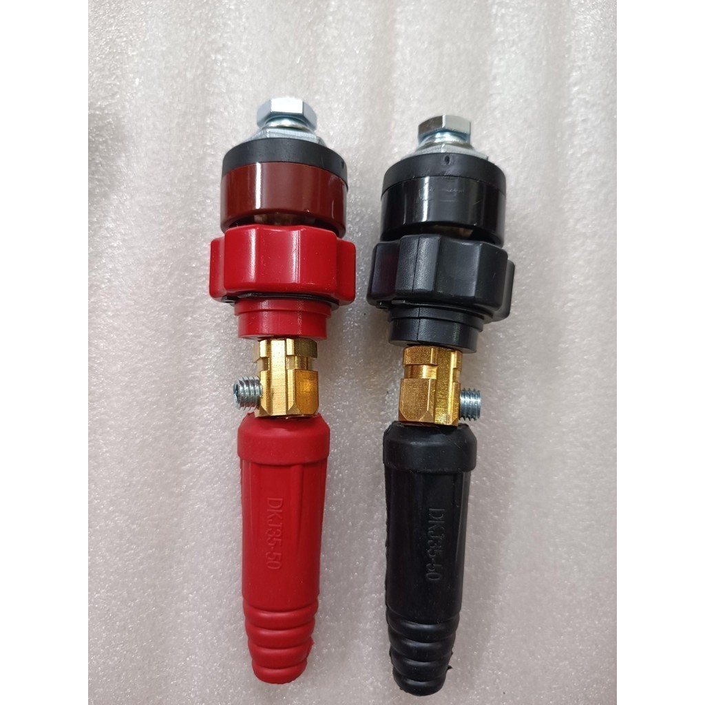 Giắc cắm máy hàn dạng ren xoáy chống tuột dây hiệu quả Bộ giắc máy hàn / Giắc máy hàn،Kết nối máy hàn với kìm hàn