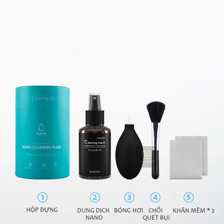 Combo vệ sinh thiết bị điện tử đa năng 5 món cao cấp 5 in 1 / 5 món، Làm sạch hiệu quả،Tiện lợi, đầy đủ dụng cụ