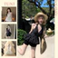 Tuni.studio Áo Cổ Yếm Buộc Nơ Sau Chun Lưng Dáng Bí Phồng Chấm Bi Đen Trắng Siêu Xinh CY0133