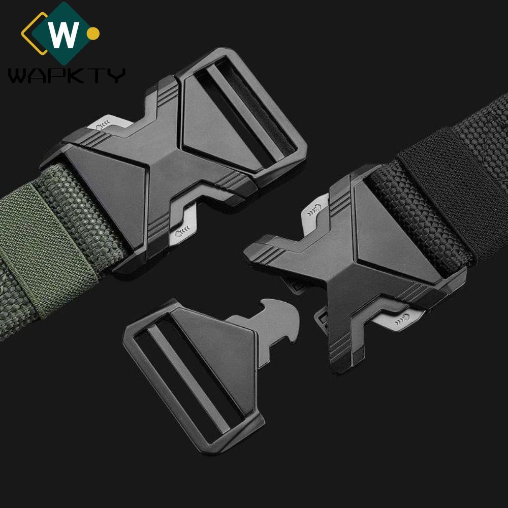 Thắt lưng vải nam WAPKTY, Thắt lưng dày thoáng khí, Thắt lưng bảo hộ lao động đa chức năng ngoài trời