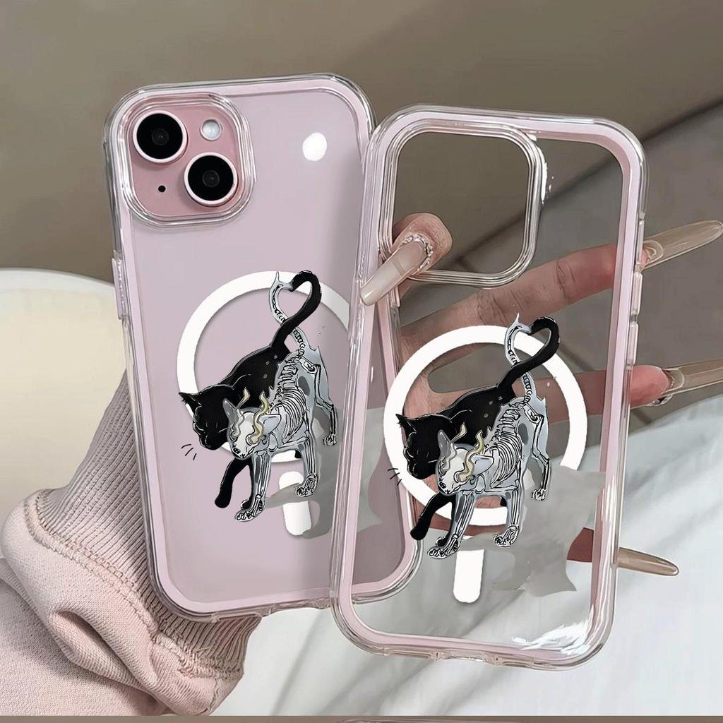 Máy móc mèo đen phù hợp với16vỏ điện thoại iPhone17Air ba trong một,hút từ14/13/11Pro
