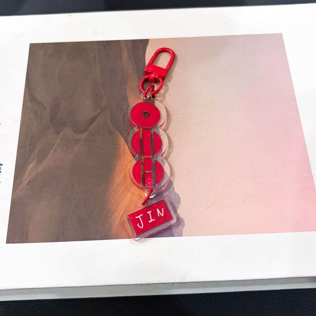 Vòng chìa khóa Kpop Idol BTS ARIANG Họa tiết CD Acrylic Charm Móc khóa dài