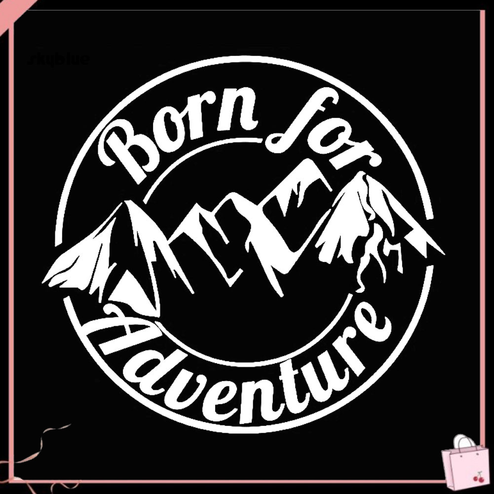 [Sy] Mountain Born for Adventure Caravan Camper Truck Đề can Sticker Trang trí