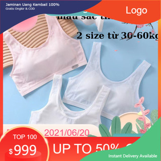áo lá( áo lót) bé gái từ 10-18 tuổi đệm liền áo 2206 nhiều màu, chất liệu cotton lưới, êm mềm thoáng khí(35-70kg)