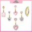 MYPANDA Nhẫn Nút Bụng Zircon Gợi Cảm, Bộ 6/8 Chiếc, Quà Tặng Cho Bé Gái