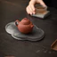 Khay thủy tinh vân mây khói Khay đựng trang sức & Nước hoa sang trọng Đĩa trang trí bàn trà Phụ kiện chụp ảnh chuyên nghiệp (Họa tiết duy nhất)
