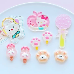 Set Charm Kitty Kẹo Ngọt Pastel Cute Mini – Charm Mèo Kitty Dễ Thương Trang Trí Dép Túi Xách Kawaii Hot Trend
