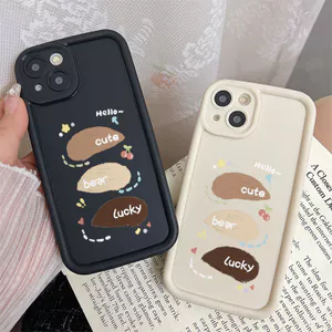 Ốp Lưng Cho Samsung Galaxy S26 S25 S24 S23 S22 S21 S20 Plus Ultra FE A04S A03S A02 M02 A12 M12 M32 A20 A30 A50S A30S Thiết Kế Mắt Thiên Thần Chống Rơi Họa Tiết Gấu Dễ Thương JGS377