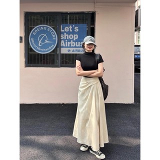 [Hàng Shop]: Set Áo Zip Đen Mix Chân Váy Đũi Xoắn Eo Dáng Dài Hàng 2 Lớp Du Lịch ,Đi Chơi Hè Kèm Ảnh Thật [SV90] Lollaye