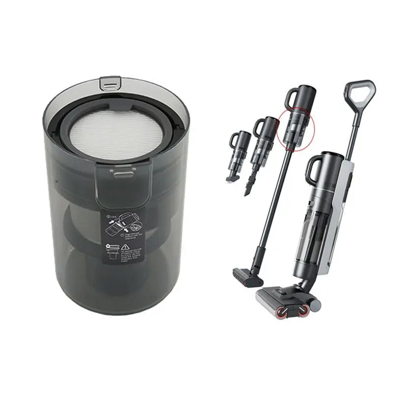 AEE8-Bộ phận lốc xoáy đa hình nón hiệu quả cao và thùng đựng bụi cho phụ kiện máy hút bụi Dreame M12 M13 Thay thế phụ kiện máy hút bụi