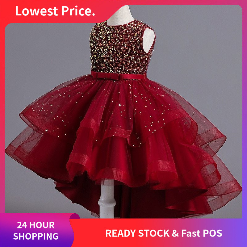 Đầm công chúa cho bé gái Đầm váy cưới hoa cho bé gái váy dạ hội biểu diễn Piano sàn Catwalk cho trẻ em váy dạ hội
