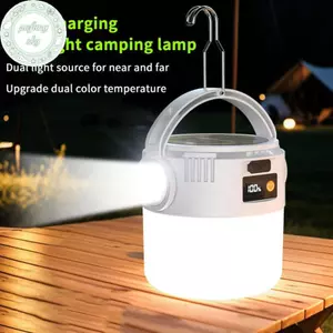 Đèn lồng treo năng lượng mặt trời PUSKY, sạc USB, chống nước IP55 - Phù hợp cho cắm trại và làm đèn khẩn cấp