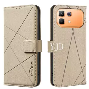 Ốp Lưng Cho Infinix Note 60 Pro X6878 X6879 Màu Trơn Hình Thoi Khe Cắm Thẻ Da Chống Rơi Vỏ Điện Thoại