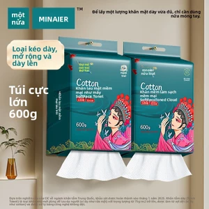 Khăn mặt khô dùng một lần Minaier, khăn mặt gói lớn 600g an toàn cho da chất lượng