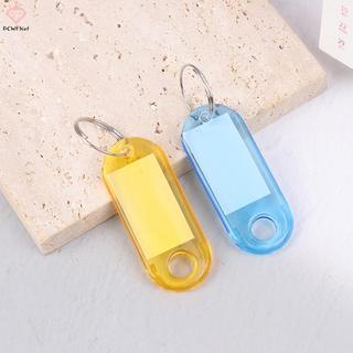 10 Chiếc Móc Chìa Khóa Nhiều Màu ID Nhãn Thẻ Hành Lý Phân Loại Số Khách Sạn Màu Sắc Ngẫu Nhiên