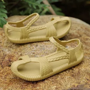 Dép Nam Mùa Hè Ngoài Mặc Chống Trơn Trượt Dệt Việt Nam Ống Hút Nam Ngoài Trời Đi Xe Thể Thao Đi Biển Dép