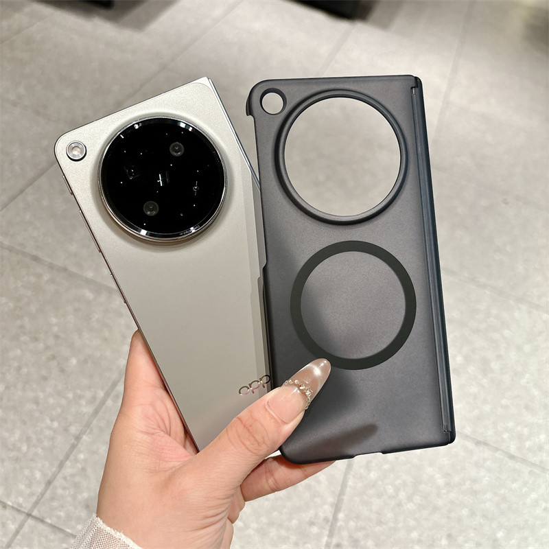 Ốp điện thoại mờ từ tính siêu mỏng cho OPPO Find N6 N5 N 5 Find N3 Bảo vệ bản lề sạc không dây Vỏ trong suốt