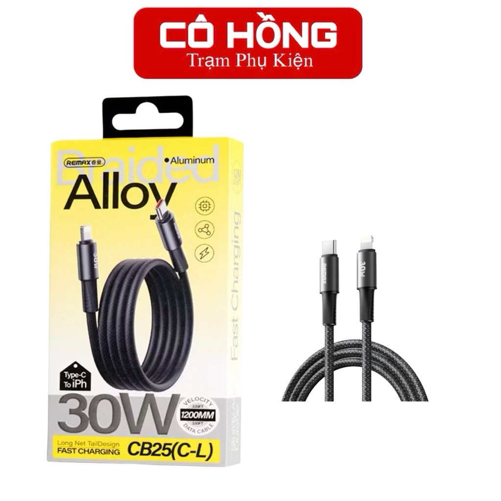 Cáp Sạc Nhanh Remax CB25 chính hãng truyền dữ liệu an toàn chống đứt chống dối - BH 6 tháng