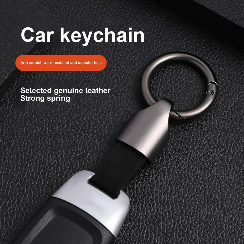 Móc khóa da đựng chìa khóa xe ô tô, phụ kiện nam, giá đỡ fob, abrtedvn