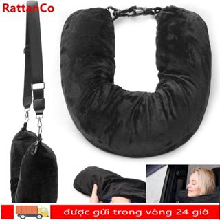 RATTANCO Cổ Nhồi Bông, Mang Theo Gối Du Lịch Chống Thấm Nước Di Động, Gối Túi Du Lịch Vải Fuzz Siêu Mềm