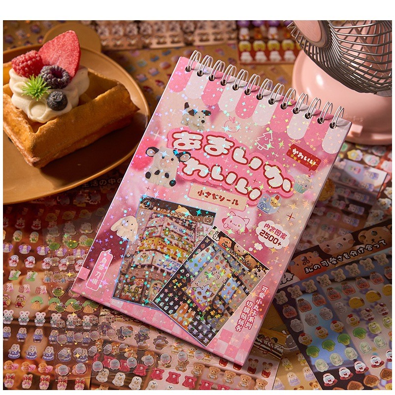 Bộ Sticker Die-Cut Kawaii Retro Showa 2500 Mẫu - Scrapbooking, Decor Sổ Tay DIY Độc Đáo