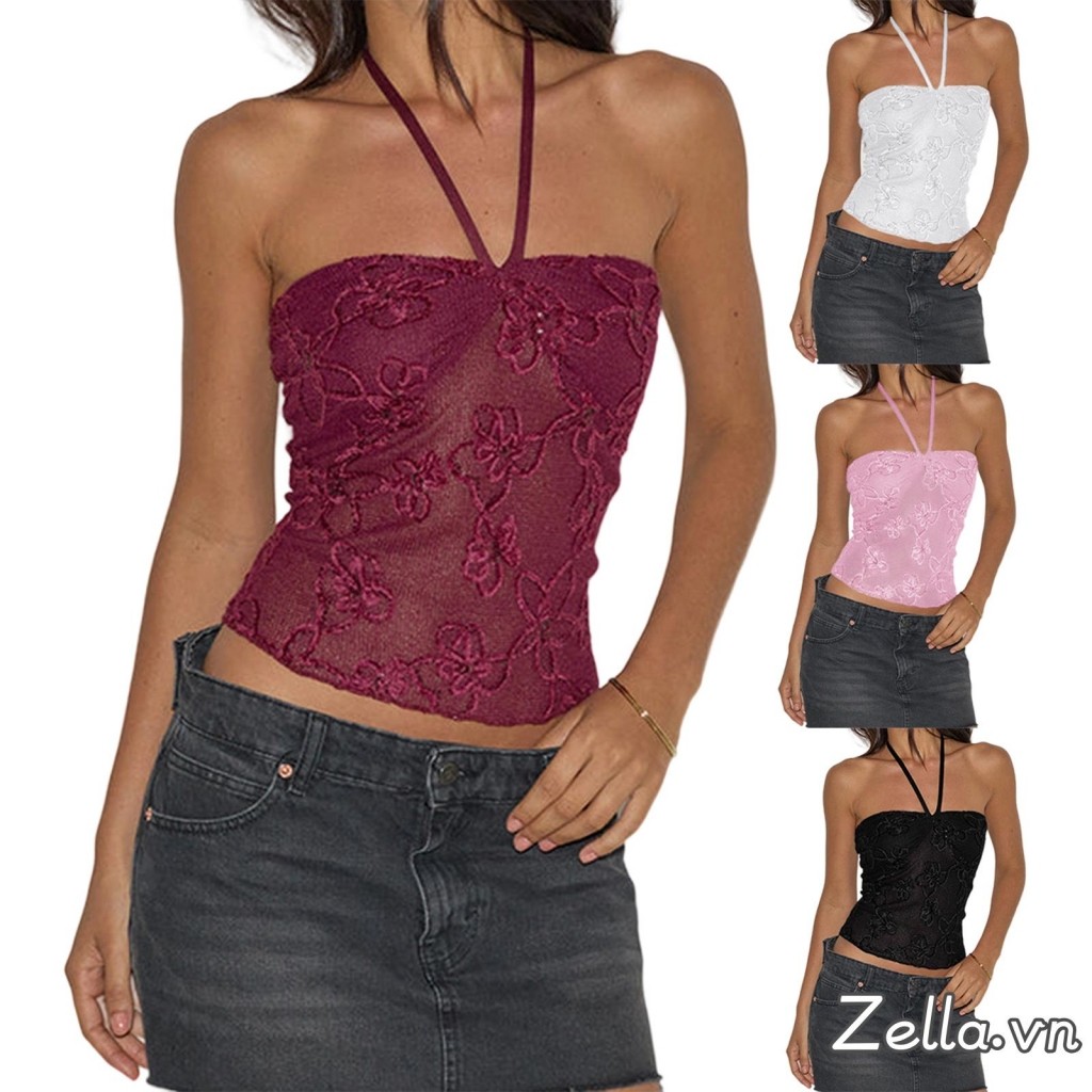 Áo Croptop Hoa Văn Sequin Phù Hợp Mùa Hè, Form Slim Cho Nữ