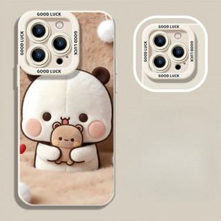 Ốp điện thoại cặp đôi sang trọng Yier Bubu cho iPhone 17 / 16 / 15 / 14 / 13 / MINI / 12 / 11 / Pro MAX / X / XS / XR / 7 / 8 / 6 Vỏ bảo vệ toàn diện bằng silicon lỏng chống sốc và chống rơi