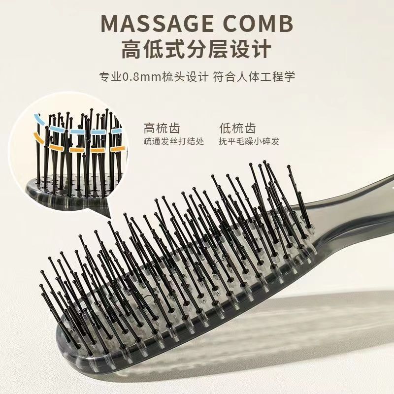 Lớp Magic Lược Ướt Khô Da Đầu Massage Mịn Tóc Chống Tĩnh Điện Lông Tơ