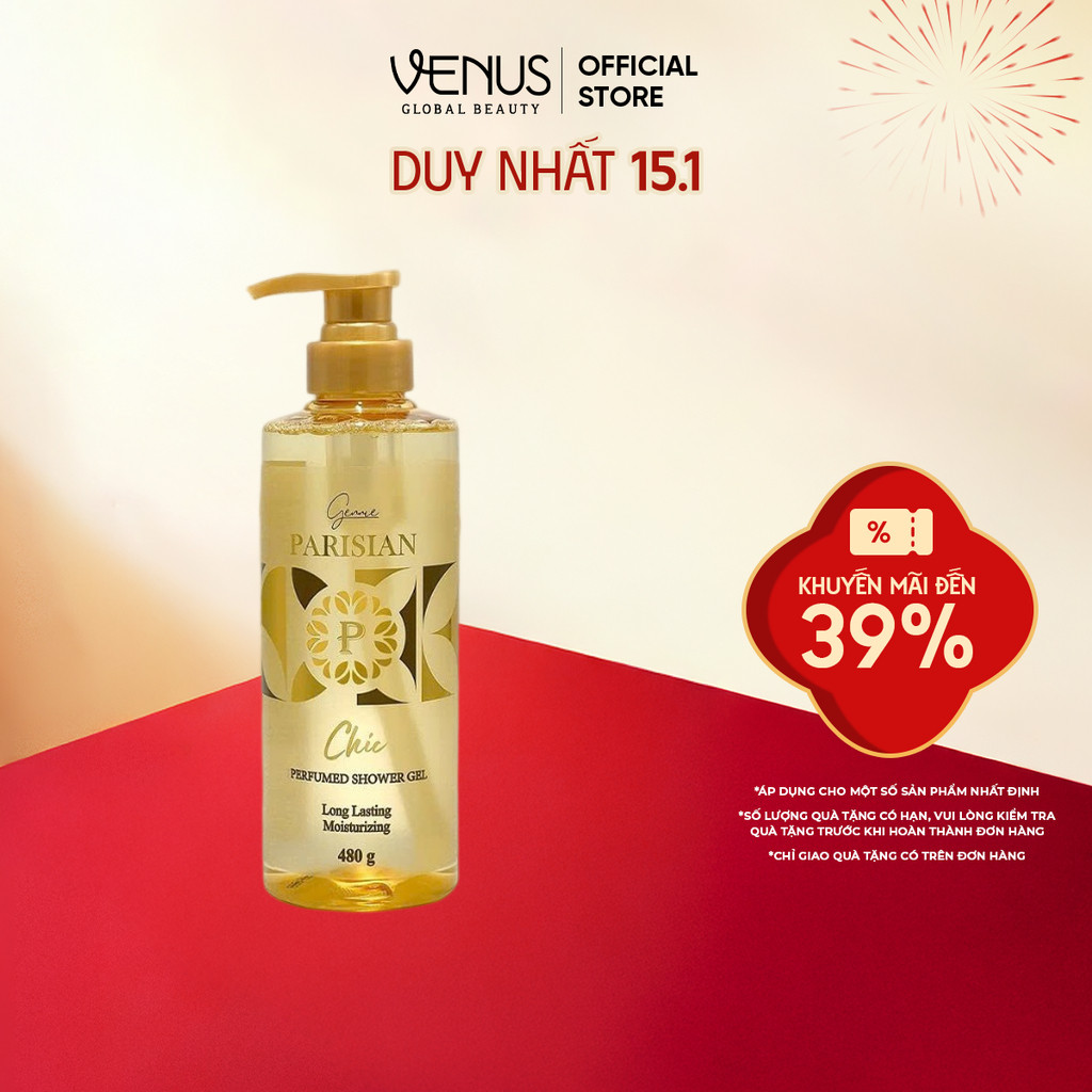 Sữa tắm Nước hoa Nữ Gennie Parisian 480ml hương thơm sang trọng, quyến rũ