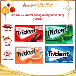 Kẹo Cao Su Trident Không Đường Đủ Vị 50.4g (28 Tép) Hương Vị Tươi Mát, Thơm Miệng Dài Lâu