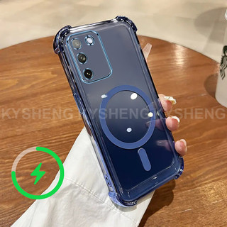 Thích hợp cho vỏ điện thoại REALME C71 C75 / 14X TPU sạc từ tính bốn góc chống rơi vỏ mềm trong suốt WBQ 000